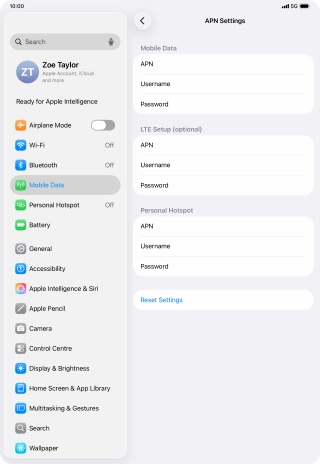 Press APN and key in wap.vodafone.co.uk.