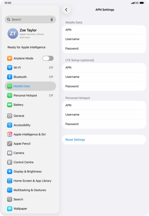 Press APN and key in wap.vodafone.co.uk.