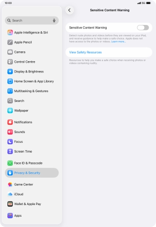 Press the indicator next to 