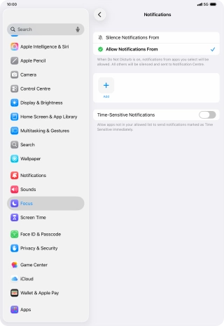 Press the indicator next to 