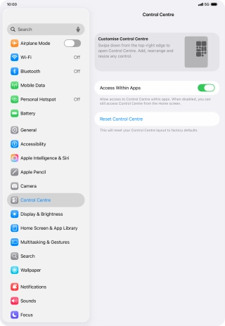 Press the indicator next to 