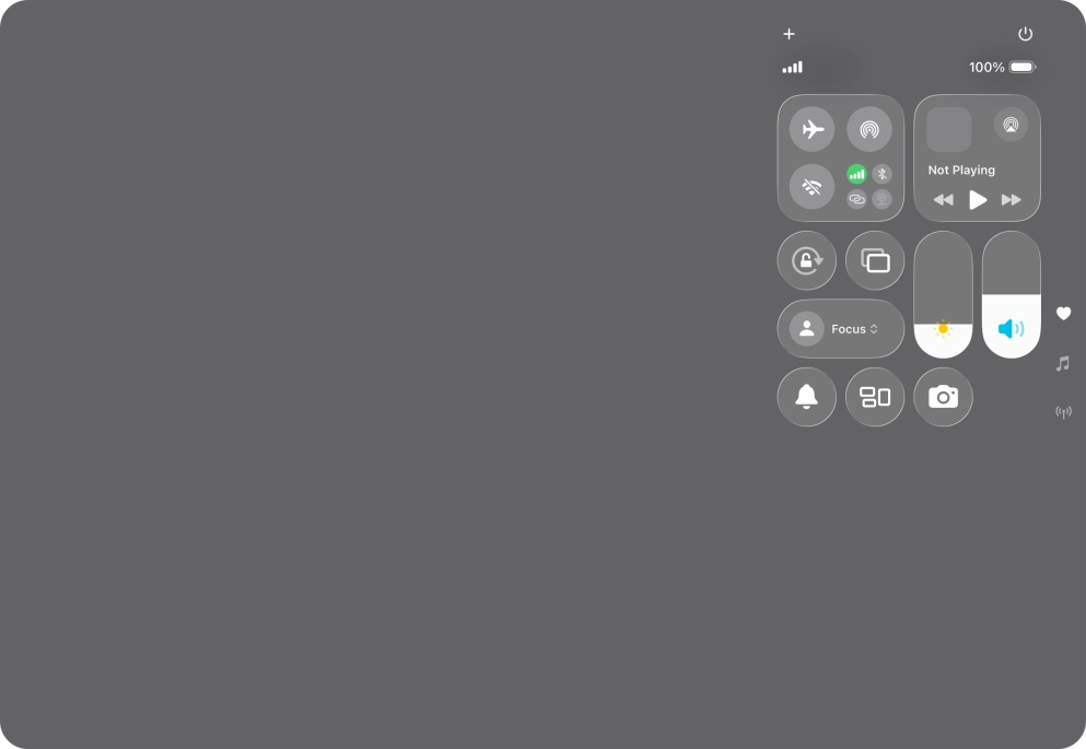 Press and hold the multitasking icon.