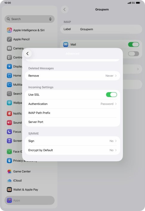 Press Authentication.