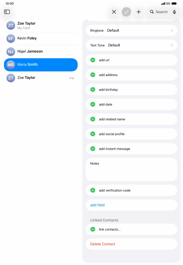 Press link contacts....