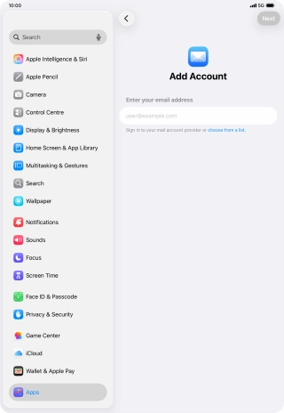 Press the field below 