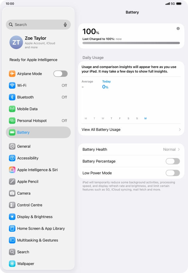 Press the indicator next to 