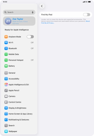 Press the indicator next to 