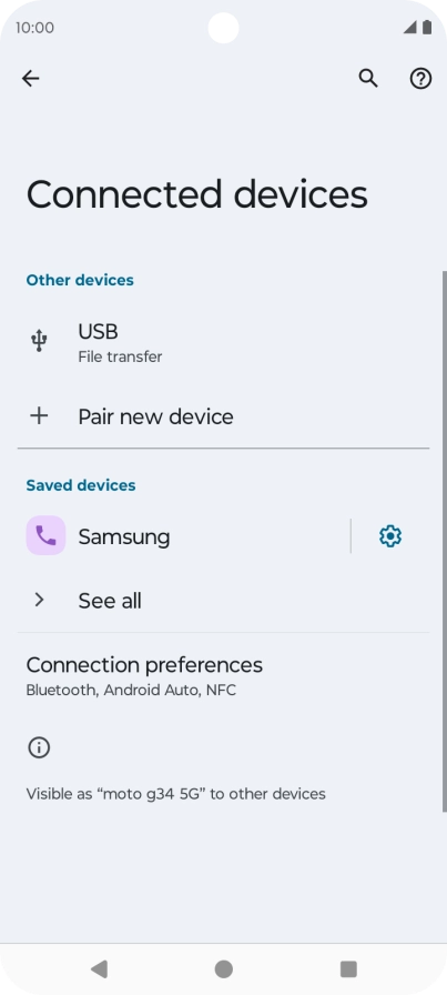 Press the Home key to return to the home screen.