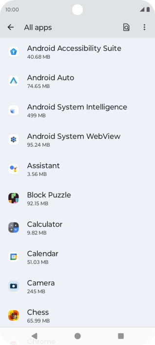 Press the required app.