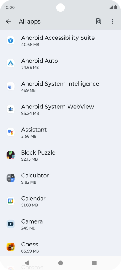 Press the required app.