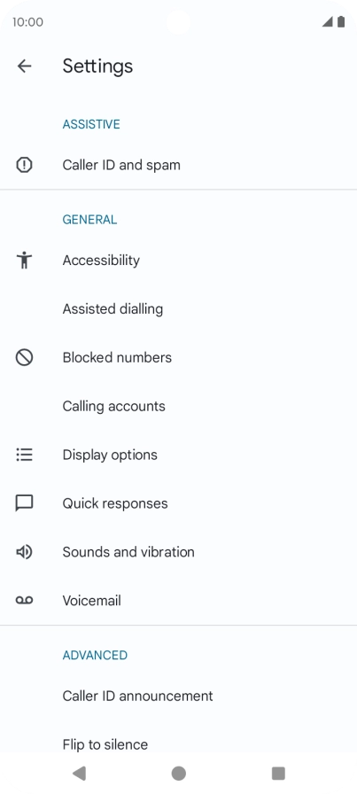 Press Calling accounts.