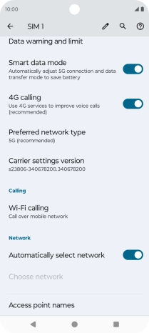Press Access point names.