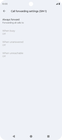 Press the required divert type.