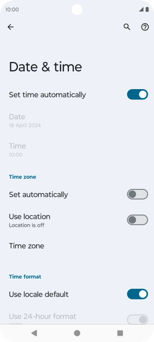 Press the indicator next to 