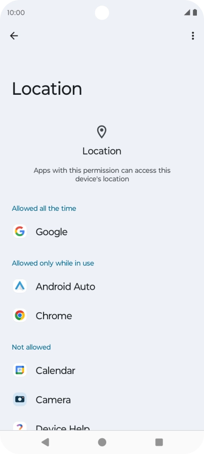 Press the required app.