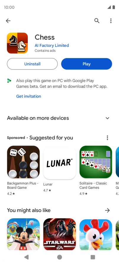 Press the Home key to return to the home screen.