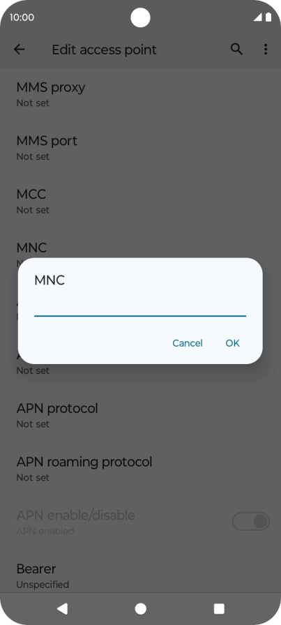 Key in 03 and press OK.