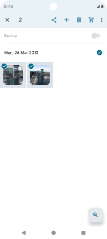 Press the share icon.