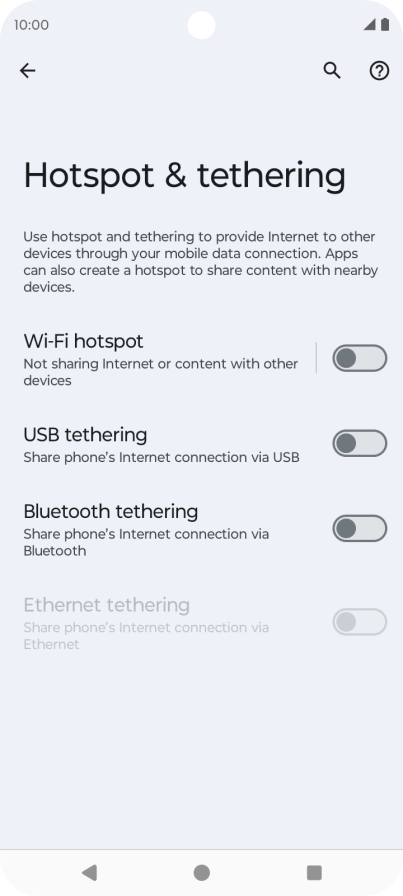 Press Wi-Fi hotspot.