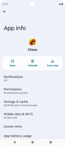 Press Storage & cache.