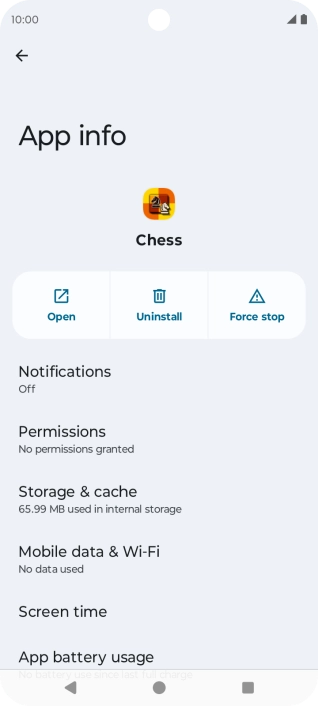 Press Storage & cache.