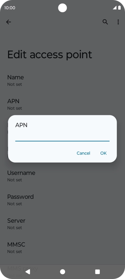 Key in live.vodafone.com and press OK.