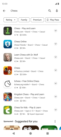 Press the required app.