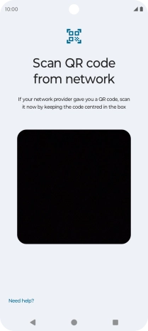 Place the QR code you've received inside the phone camera frame to scan the code.