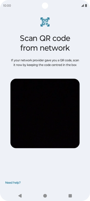Place the QR code you've received inside the phone camera frame to scan the code.