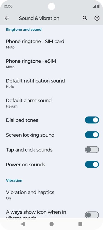 Press Phone ringtone SIM card.