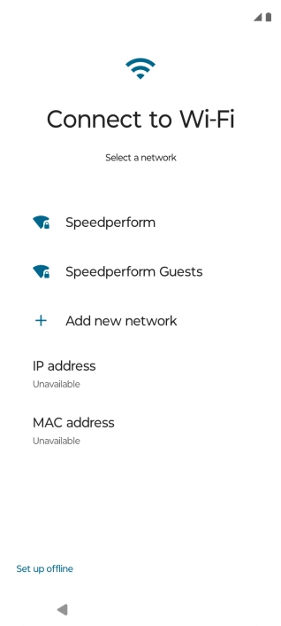 Press the required Wi-Fi network.
