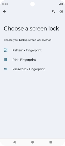Press the required phone lock code and follow the instructions on the screen to create an additional phone lock code.