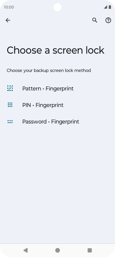 Press the required phone lock code and follow the instructions on the screen to create an additional phone lock code.