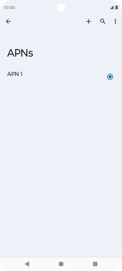 Press the new data connection icon.
