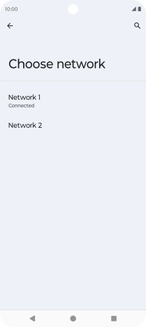 Press the required network.