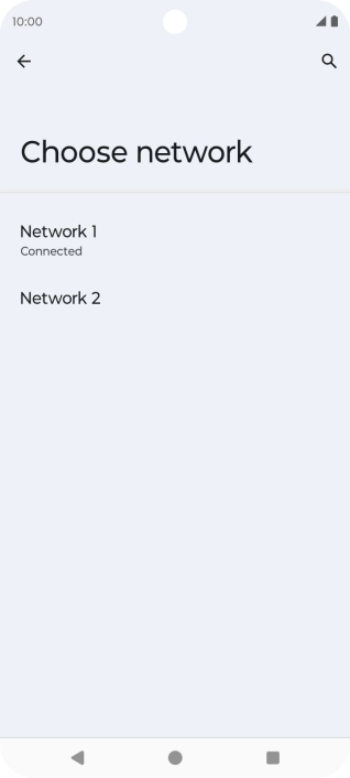 Press the required network.