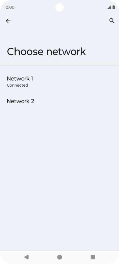 Press the required network.