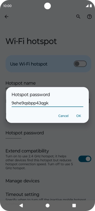 Key in the required password and press OK.