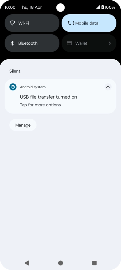 Press Tap for more options.