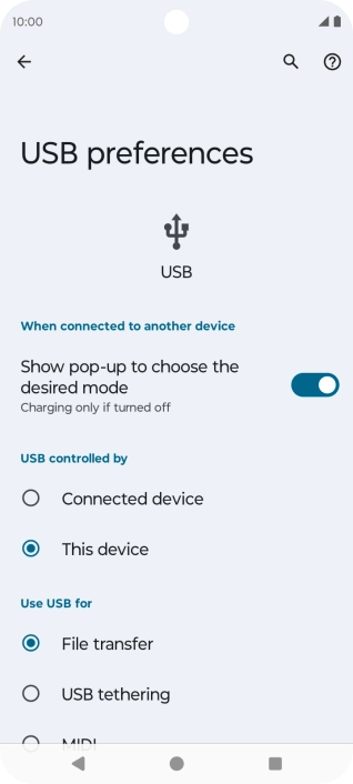 Press File transfer.