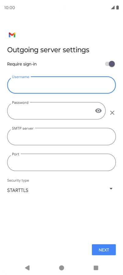 Press the field below 