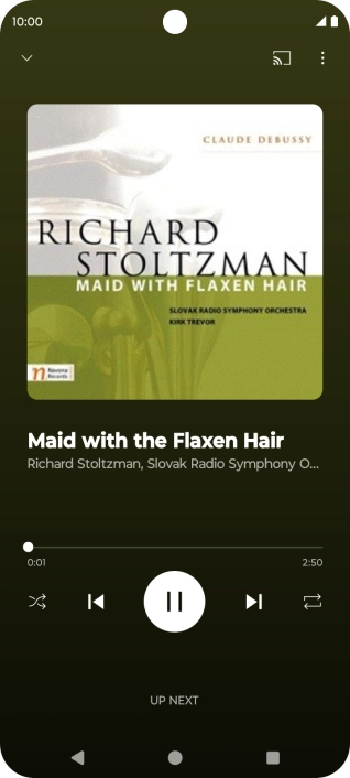 Press arrow right to go to the next audio file.