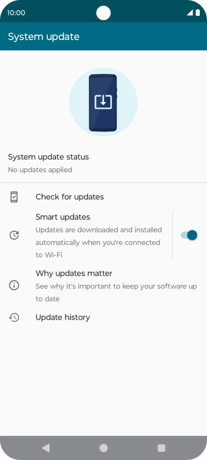 Press Check for updates. If a new software version is available, it's displayed. Follow the instructions on the screen to update the phone software.
