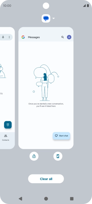 To end one running application, slide your finger upwards on the required application.