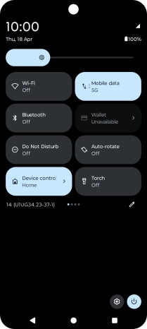 Press the settings icon.