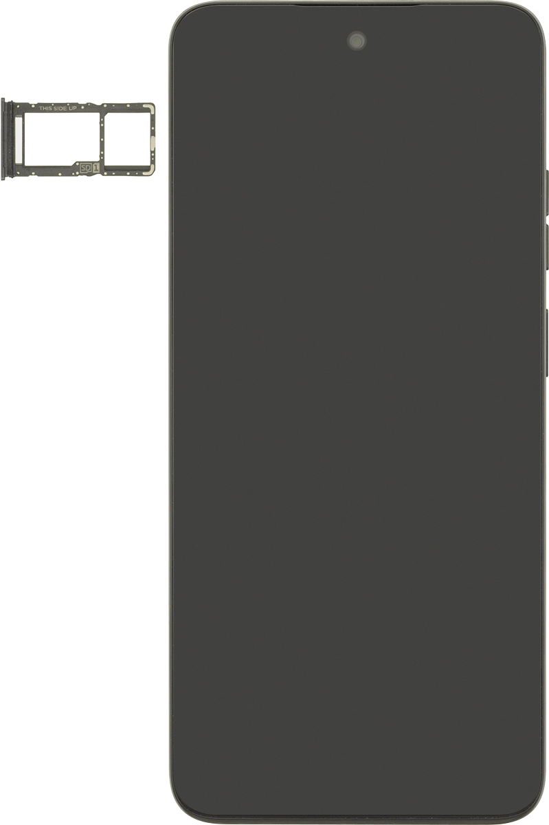 Turn your SIM as illustrated next to the SIM holder and place it in the SIM holder.