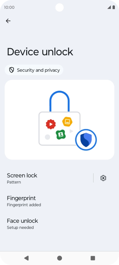 Press Screen lock and key in the additional phone lock code you created earlier.