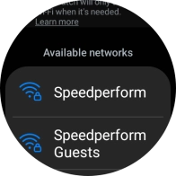 Press the required Wi-Fi network.