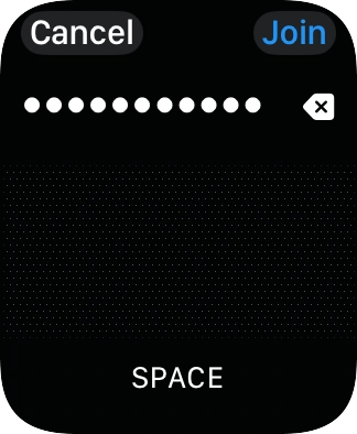 Key in the password for the Wi-Fi network and press Join.