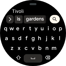 Key in the required destination and press the search icon.